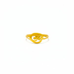 GOLDEN BLOSSOM SWIRL RING - 22K JEWELLERY