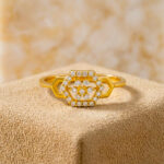 RADIANT HEX CHARM GOLD RING - 22K JEWELLERY