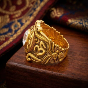 RAJWADI EMPEROR MEN'S GOLD RING - 22K JEWELLERY