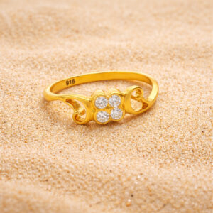 GOLDEN SWAN GRACE RING - 22K JEWELLERY