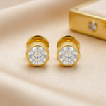 SNOWDROP GOLD STUDS - 22K JEWELLERY