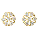 Dazzling Gold Earrings with CZ - 22K Jewellery