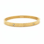 SUNRAY TEXTURE ROSE GOLD BRACELET - 18K JEWELLERY