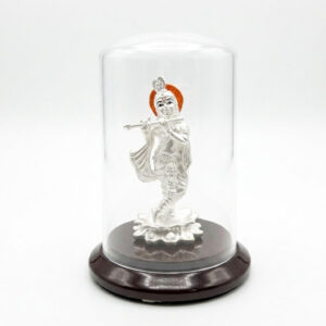 DIVINE FLUTE KRISHNA SILVER DASHBOARD IDOL - 925 STERLING