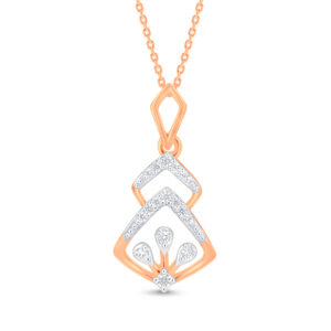 CROWN-DROP ELEGANCE DIAMOND PENDANT - 18K JEWELLERY