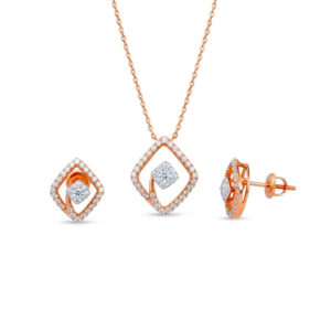 RADIANT AURA DIAMOND PENDANT SET - 18K JEWELLERY