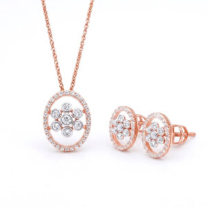 MORNING DEWDROP DIAMOND PENDANT SET - 18K JEWELLERY