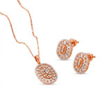 HEIRLOOM OVAL DIAMOND PENDANT SET - 18K JEWELLERY