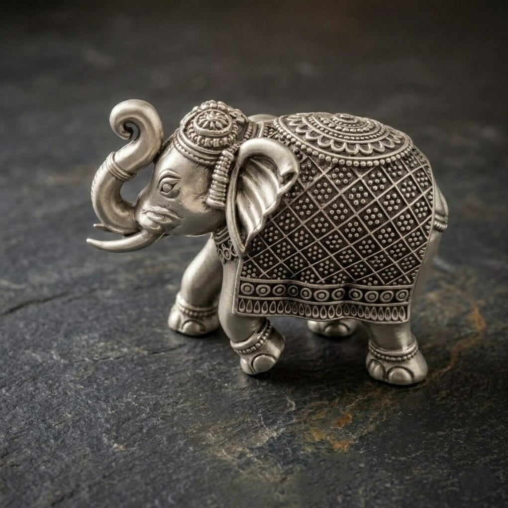 GAJARAJ SILVER IDOL - 925 STERLING SILVER GAJARAJ SILVER IDOL - 925 STERLING SILVER