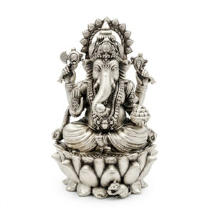 HERITAGE GANPATI SILVER IDOL - 925 STERLING SILVER