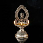 MAYURPATRA GANESH SILVER DIYA - 925 STERLING SILVER