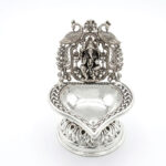 PEACOCK CROWN GANESH SILVER DIYA - 925 STERLING SILVER