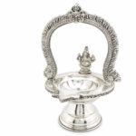 DIVINE ARCH GANAPATI SILVER DIYA - 925 STERLING SILVER