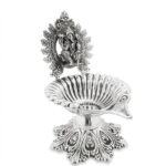 SHUBH GANESH JYOT SILVER DIYA - 925 STERLING SILVER