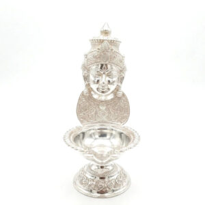 SHREE DEVI SILVER DIYA - 925 STERLING SILVER