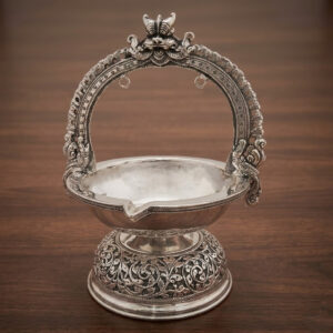 RAJYA KAMAKSHI SILVER DIYA - 925 STERLING SILVER