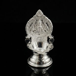 DIVINE GAJALAKSHMI SILVER DIYA - 925 STERLING SILVER