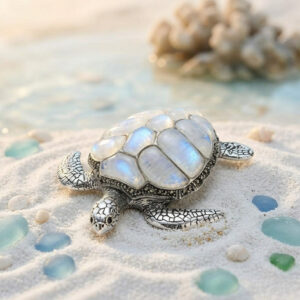 CRYSTAL TIDE SILVER TURTLE- 925 STERLING SILVER