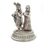 ANTIQUE RADHA KRISHNA SILVER IDOL - 925 STERLING SILVER