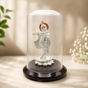 DIVINE FLUTE KRISHNA SILVER DASHBOARD IDOL - 925 STERLING