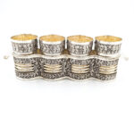 LEAF ELEGANCE SILVER GLASS SET - 925 STERLING SILVER