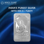 MMTC PAMP 50GM LORD BUDDHA 999.9 SILVER BAR | BUY ONLINE INDIA