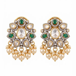 SAMANVI GREEN PEARL SILVER DROPS | BUY ONLINE INDIA