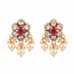 REGAL BIRD MOTIF PEARL SILVER PENDANT SET | BUY ONLINE INDIA