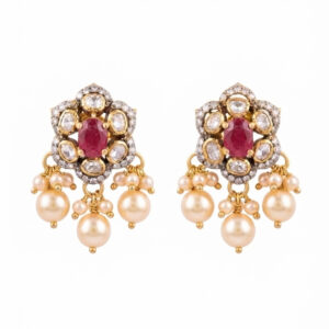 REGAL BIRD MOTIF PEARL SILVER PENDANT SET | BUY ONLINE INDIA