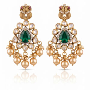 DIVINE MAYURA GREEN SILVER PENDANT SET | BUY ONLINE INDIA