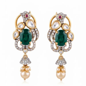 TWIN BIRD PEARL SILVER PENDANT SET| BUY ONLINE INDIA