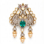 TWIN BIRD PEARL SILVER PENDANT SET| BUY ONLINE INDIA