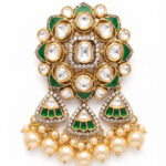 FLORAL MEENAKARI PEARL SILVER PENDANT SET | BUY ONLINE INDIA