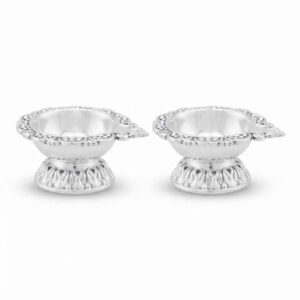 PETITE SILVER DIYA PAIR - 925 STERLING SILVER