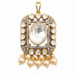 ROYAL CRYSTAL PEARL SILVER PENDANT SET | BUY ONLINE INDIA