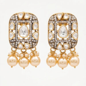 ROYAL CRYSTAL PEARL SILVER PENDANT SET | BUY ONLINE INDIA