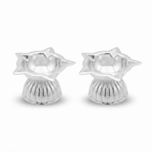 ORNATE SILVER DIYA PAIR - 925 STERLING SILVER
