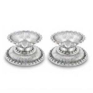 LAYERED SILVER DIYA PAIR - 925 STERLING SILVER