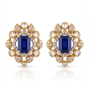 ROYAL BLUE GEM SILVER STUD EARRINGS | BUY ONLINE INDIA