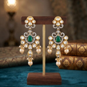 HERITAGE GREEN TEARDROP EARRINGS | BUY ONLINE INDIA