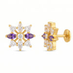 GOLD STARLIGHT EARRINGS - 22K JEWELLERY