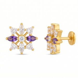 GOLD STARLIGHT EARRINGS - 22K JEWELLERY