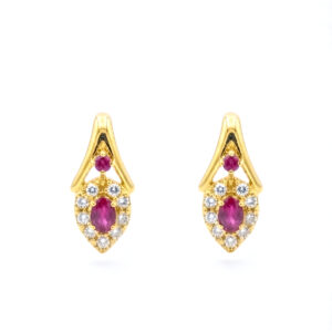 GOLDEN ARCH STUD EARRINGS - 22K JEWELLERY